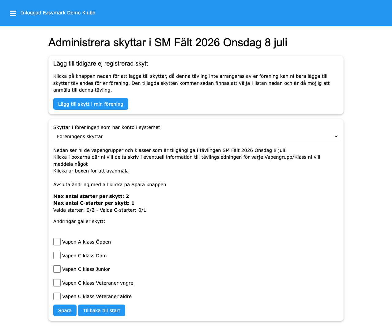 Tillbaka till anmälan